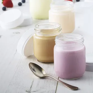 Glazen yoghurtpot