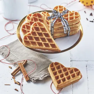 Non-stick Super 2 Waffle Maker - Heart-shaped Waffles - Lagrange