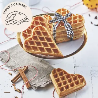 Piastre Waffle cuore - Super 2 - Lagrange