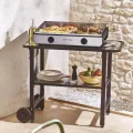 Klappbarer Edelstahl-Servierwagen für Plancha – Lagrange